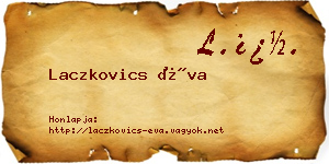 Laczkovics Éva névjegykártya