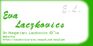 eva laczkovics business card